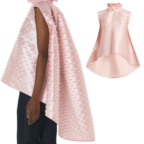 CECILIE BAHNSEN Tops - CECILIE BAHNSEN Bjork Fil Coupé Silk Blouse Top in Pink UK 6 / US 2